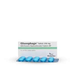Glucophage (Metformin Hydrochloride) – 250 mg Tablets BP