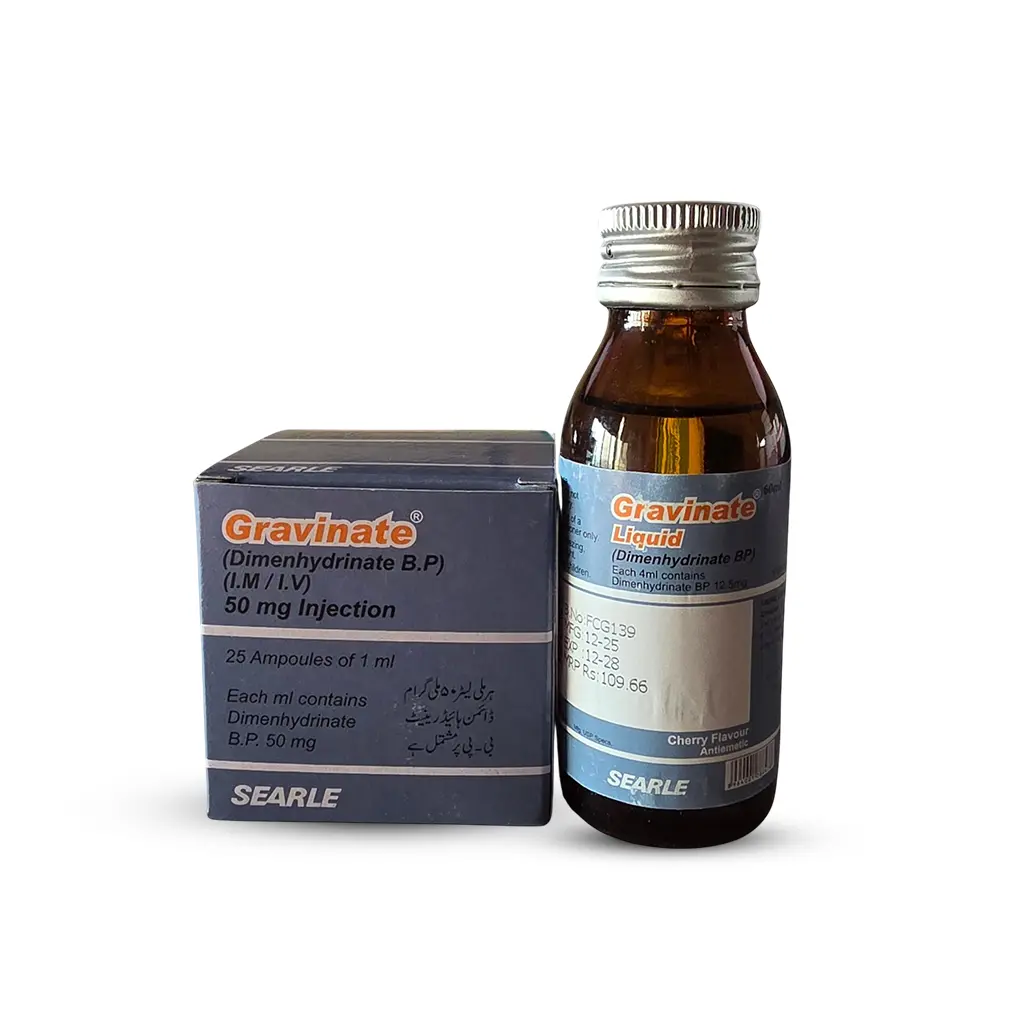 Gravinate (Dimenhydrinate BP) – Injection and Liquid
